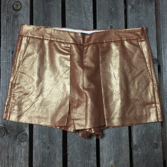 J. Crew Pants - J Crew Metallic Linen Skort Shorts